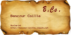 Benczur Csilla névjegykártya